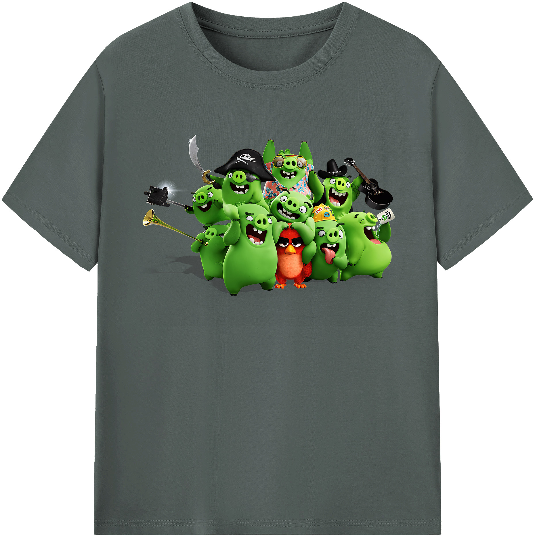 （画像用） Angry Birds アングリーバード 綿100％ メンズ半袖Tシャツ｜肌触りやわらか＆通気性